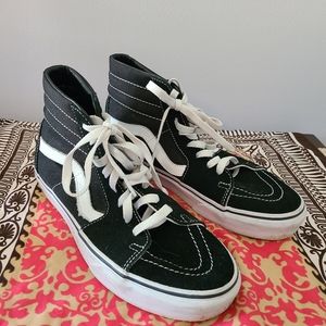 Black Van's High Tops sz9 ladies sz7.5 men's